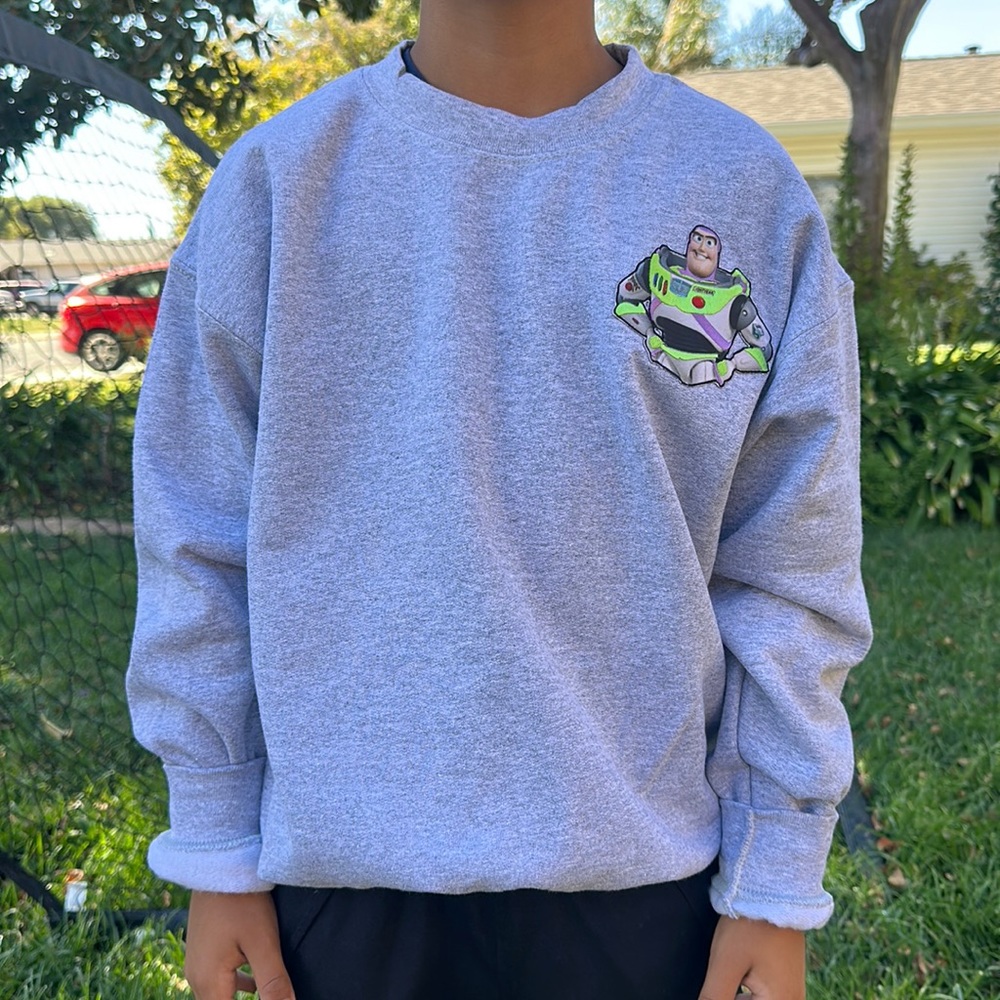 Buzz Lightyear little kid crewneck sweatshirt medium unisex sizing